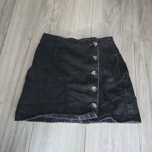 Topshop Black Wrap Mini Skirt Casual Night Out